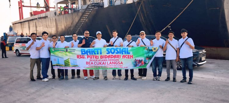 Bea Cukai Langsa Bersama RSU Putri Bidadari Aceh Gelar Bakti Sosial dan Pengobatan Gratis untuk Warga