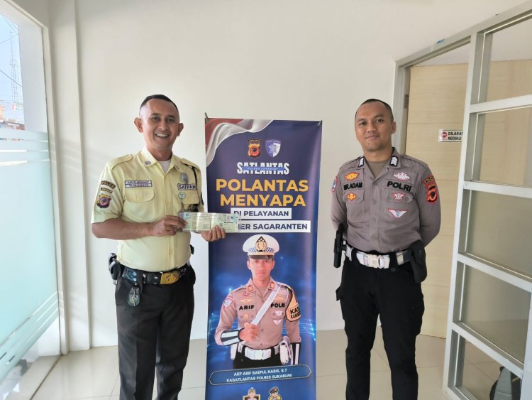 Polantas Menyapa di Samsat Sukabumi, Dorong Pelayanan Prima dan Kamtibmas Kondusif