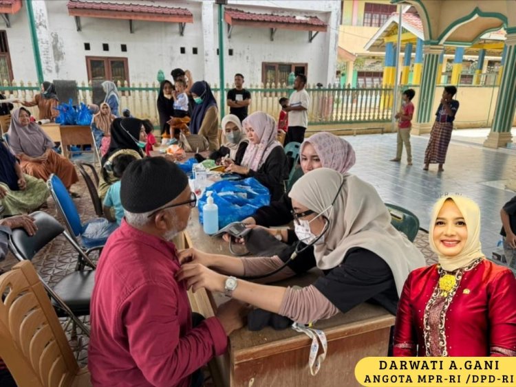Darwati A.Gani Dirikan Posko Kesehatan Gratis di Gampong Baro, Warga Antusias dan Terbantu