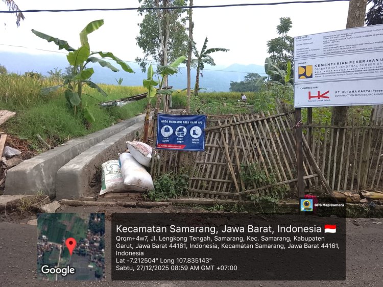 Pembangunan Irigasi Sepanjang 173 Meter di Desa Samarang Kini Hampir Selesai