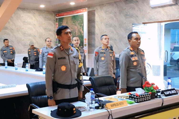 Kapolda Aceh Ikuti Rilis Akhir Tahun 2025  Polri Secara Virtual