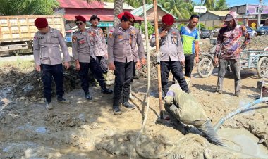 Aksi Sosial Sat Reskrim Polres Nagan Raya, Bangun Sumur Bor untuk Santri TPA Babul Jannah dan Warga