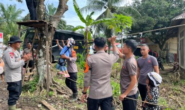 Trauma Healing Polri Hadirkan Flying Fox untuk Kembalikan Senyum Anak-Anak Terdampak Bencana di Kayu Pasak