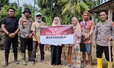 Polres Pidie Jaya Bersama Warga Gotong Royong Percepat Pemulihan Pascabanjir
