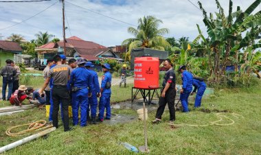 Sentuhan Kemanusiaan Polri, Tim SAR Korpolairud Bantu Warga Batang Anai Lewat Pembuatan Sumur Bor