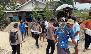Brimob Polda Metro Jaya Mulai Progres Pembangunan Jembatan Presisi di Pebayuran