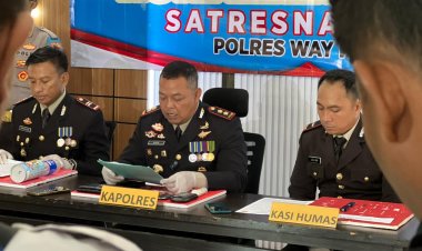 Belum 24 Jam Tegaskan Komitmen Perangi Narkoba, Polres Way Kanan Ungkap Lima Kasus Dan Amankan Dua Pengedar