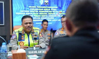 ‎Korlantas Polri dan Senkom Mitra Polri Tandatangani Kerjasama, Perkuat Sinergi Penyelenggaraan Lalu Lintas