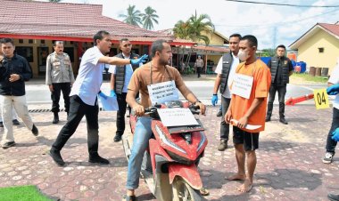 Polres Aceh Timur Gelar Rekontruksi Pembunuhan di Peureulak Barat