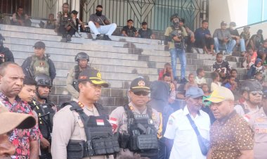 Operasi Damai Cartenz Hadir Jaga Kedamaian di Tengah Aksi Unjuk Rasa Yahukimo