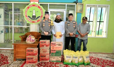 Kapolres Pidie Silaturrahmi ke Dayah Darul Jamil Alaziziyah, Serahkan Bantuan Sembako