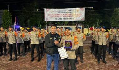 Kapolres Aceh Timur Lepas Personel BKO Brimob  Kembali ke Kesatrian