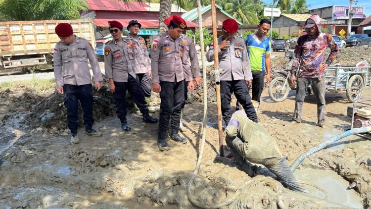 Aksi Sosial Sat Reskrim Polres Nagan Raya, Bangun Sumur Bor untuk Santri TPA Babul Jannah dan Warga