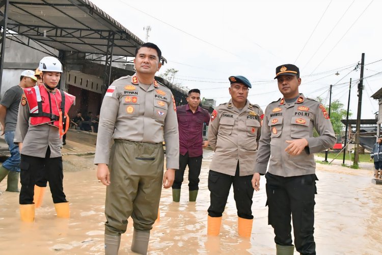 Respon Cepat Kapolres Aceh Timur, Pantau Wilayah Terdampak Banjir Susulan