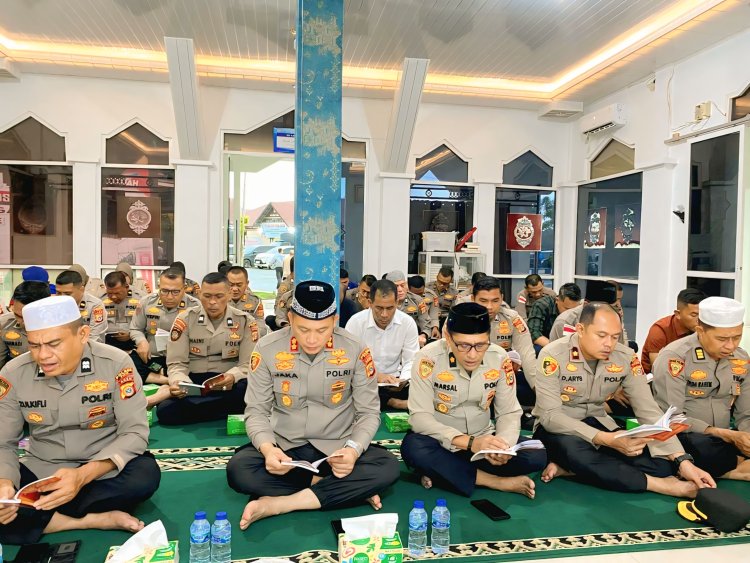 Polres Pidie Ikuti Binrohtal Daring Biro SDM Polda Aceh, Perkuat Iman dan Integritas Personel