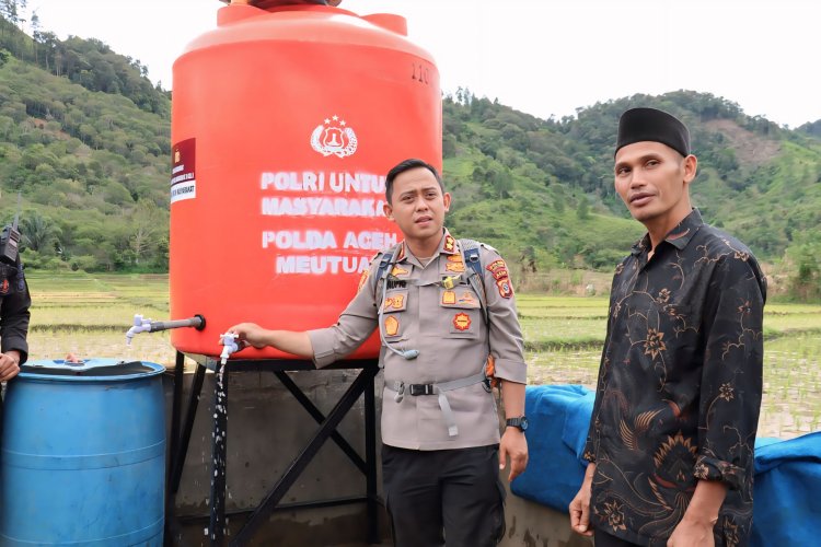 Polri Hadir untuk Masyarakat, Kapolres Aceh Tengah Resmikan Sumur Bor Bantuan Kapolda Aceh di Bintang