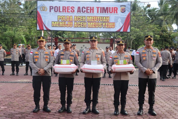 Pulihkan Sektor Pertanian Pascabanjir, Kapolres Aceh Timur Salurkan Bibit Bantuan dari Kapolda Aceh
