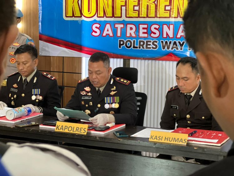 Belum 24 Jam Tegaskan Komitmen Perangi Narkoba, Polres Way Kanan Ungkap Lima Kasus Dan Amankan Dua Pengedar