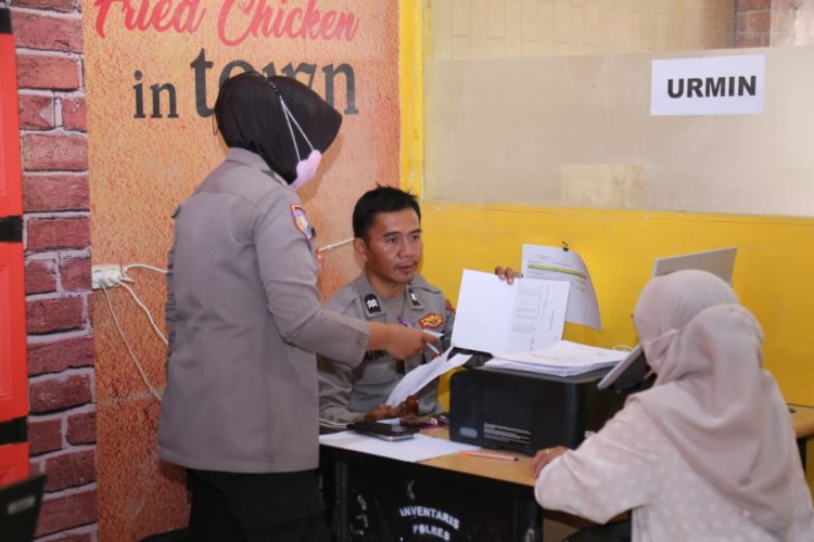 Demi Pelayanan Kepolisian Berjalan Maksimal, Polsek Karang Baru Buka Pos Pelayanan Sementara di Ruko