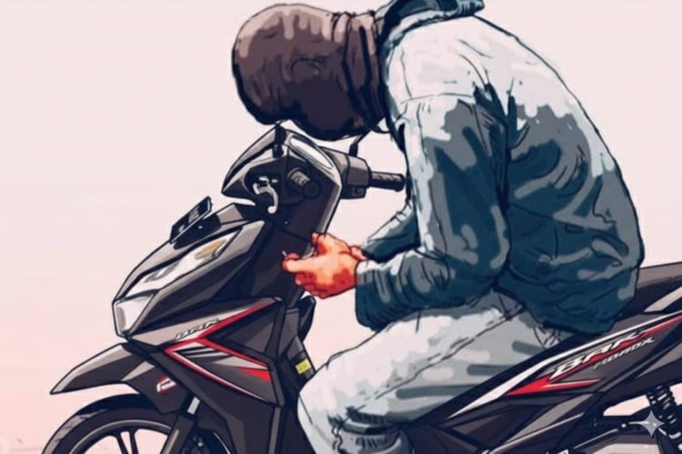 Bobol Jendela Kamar, Pencuri Gasak Motor Beat Milik Warga Gunung Sangkaran Way Kanan