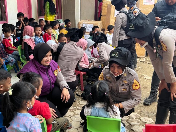 Datang untuk Mengabdi, Hadir untuk Menyembuhkan: 9 Taruna Akpol dan SSDM Polri Laksanakan Trauma Healing Perdana di Aceh Tamiang