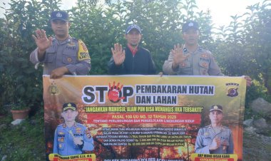 Cegah Karhutla di Musim Kemarau, Polisi di Aceh Tengah Gencarkan Patroli dan Sosialisasi kepada Warga