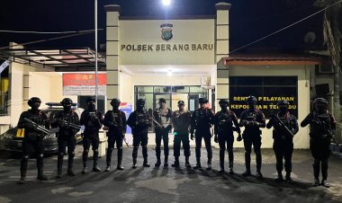 ‎Patroli Brimob Intensifkan Pengamanan Malam Hari di Kabupaten Bekasi