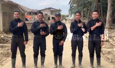 Taruna Akpol Latsitardanus di Aceh Tamiang, Bersihkan Lumpur Pasar hingga Santuni Korban Hanyut