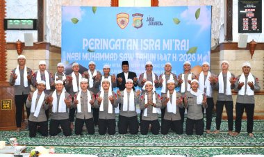 Tim Hadroh Brimob Metro Jaya Iringi Peringatan Isra Mi’raj di Polda Metro Jaya