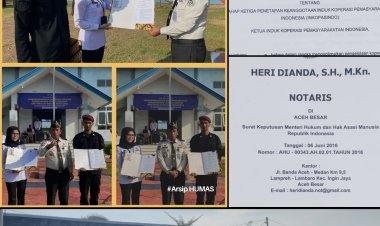 Miliki Posisi Hukum Kuat, Ka. LPKA Banda Aceh Serahkan Dokumen Legal Koperasi kepada Pengurus