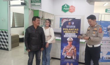 ‎Samsat Cibadak dan Pelabuhan Ratu Gelar Program “Polantas Menyapa” untuk Pelayanan Lebih Prima