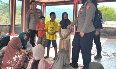 Polres Aceh Tenggara dan Mahasiswa STIK Angkatan 83/WPS Hadirkan Bakti Sosial dan Trauma Healing untuk Korban Banjir