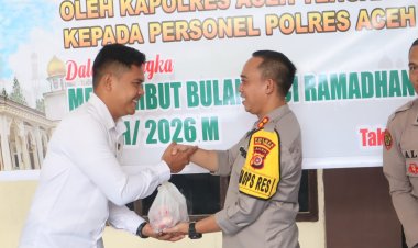 Sambut Ramadhan, Kapolres Aceh Tengah dan Bhayangkari salurkan Daging Meugang untuk Personel, Warakauri, dan Insan Pers