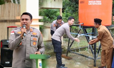 Air Bersih untuk Masyarakat, Kapolres Aceh Barat Resmikan Program Sumur Bor Mahasiswa STIK
