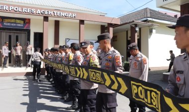 Tingkatkan Kesiapsiagaan dan Kemampuan, Polres Aceh Tengah Gelar Latihan Sispam Mako