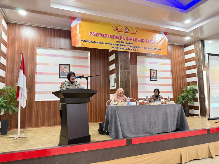 Polda Aceh Perkuat Kapasitas Konselor Polri Lewat Pelatihan Psychological First Aid