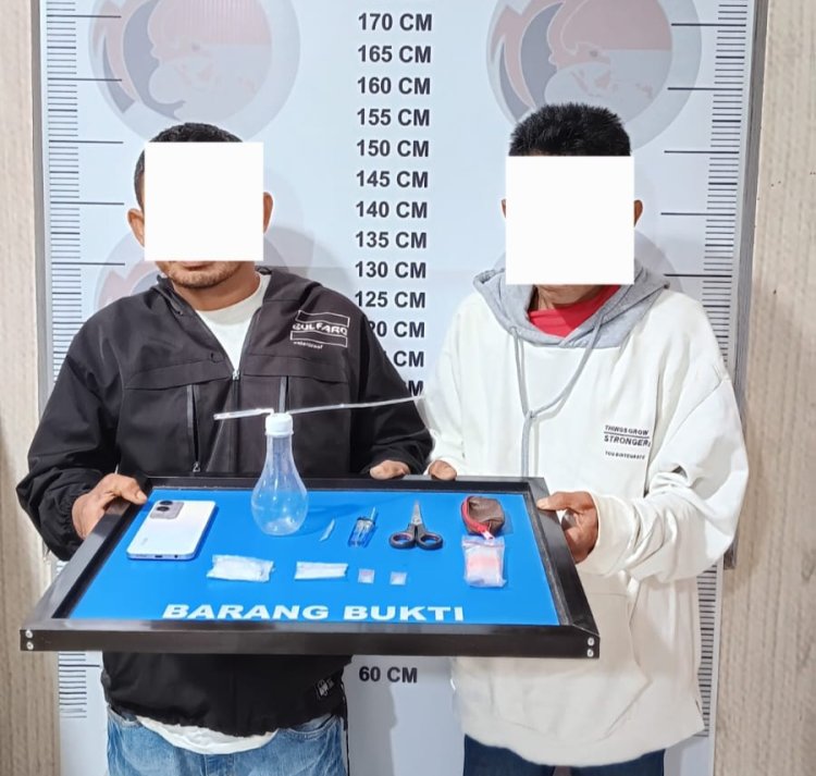 Sat Resnarkoba Polres Bener Meriah Tangkap Dua Terduga Pengedar Sabu di Pintu Rime Gayo