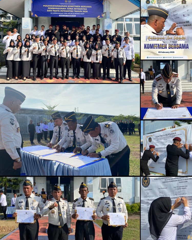 Seluruh Pegawai LPKA Banda Aceh Teken Pakta Integritas, Mantapkan Komitmen Menuju WBBM 2026
