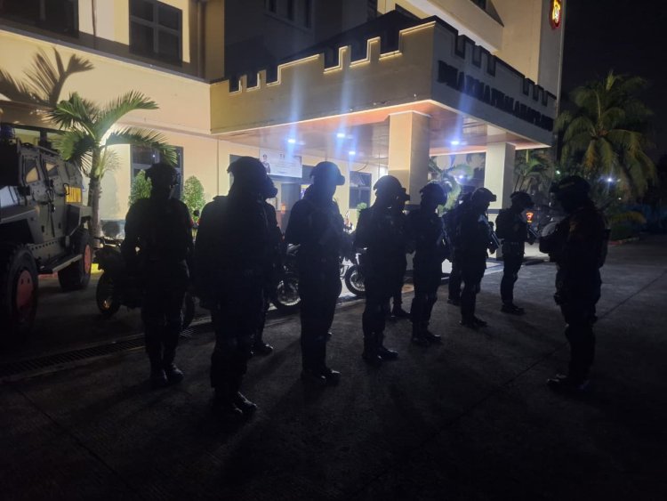 ‎Patroli Brimob Batalyon D Pelopor Antisipasi Tawuran dan Balap Liar di Kabupaten Bekasi