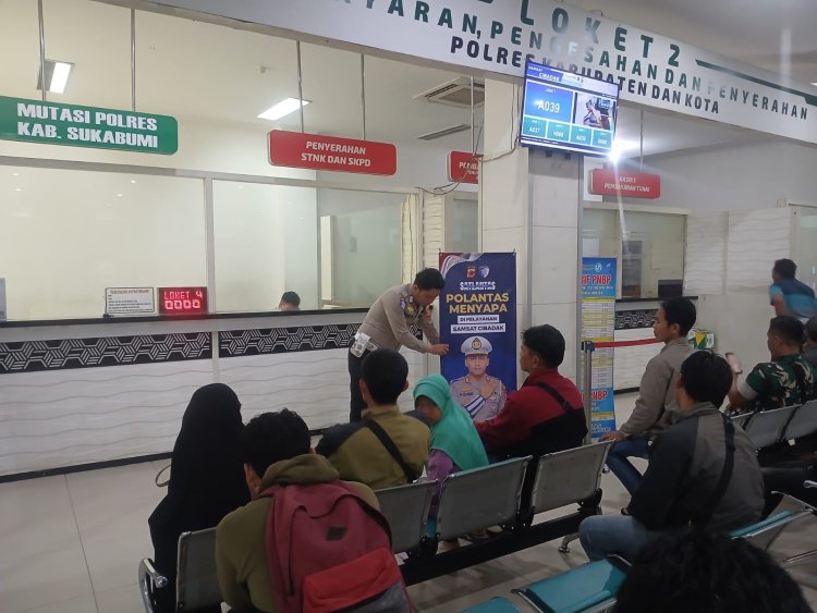 ‎Komitmen Meningkatkan Pelayanan Publik, Polres Sukabumi Luncurkan Program Polantas Menyapa Melalu Samsat Cibadak dan Pelabuhan Ratu