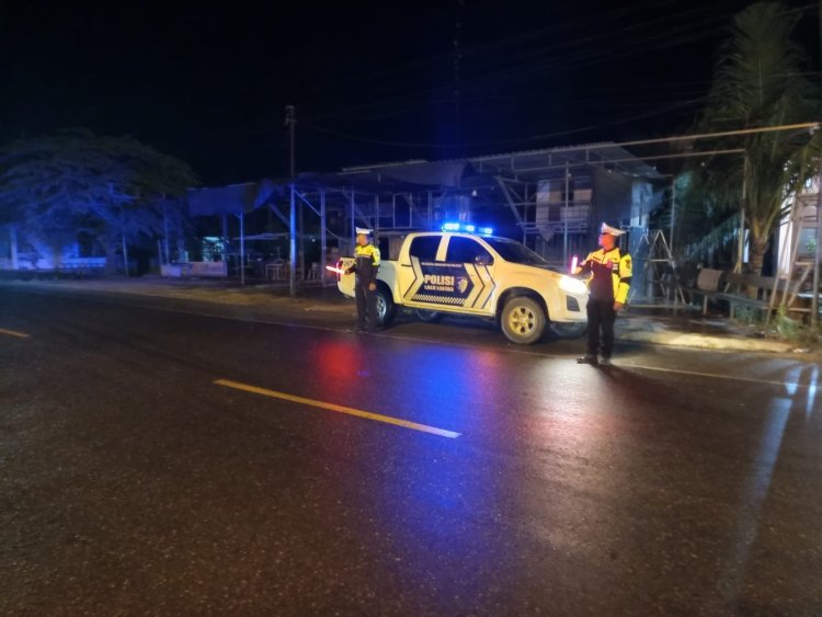 Demi Kenyamanan Warga, Sat Lantas Polres Aceh Utara Gempur Titik Rawan Balapan Liar