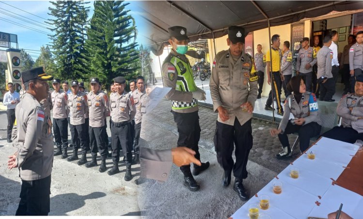 Komitmen Bersih Narkoba, Polres Bener Meriah Gelar Pemeriksaan Urin Personel
