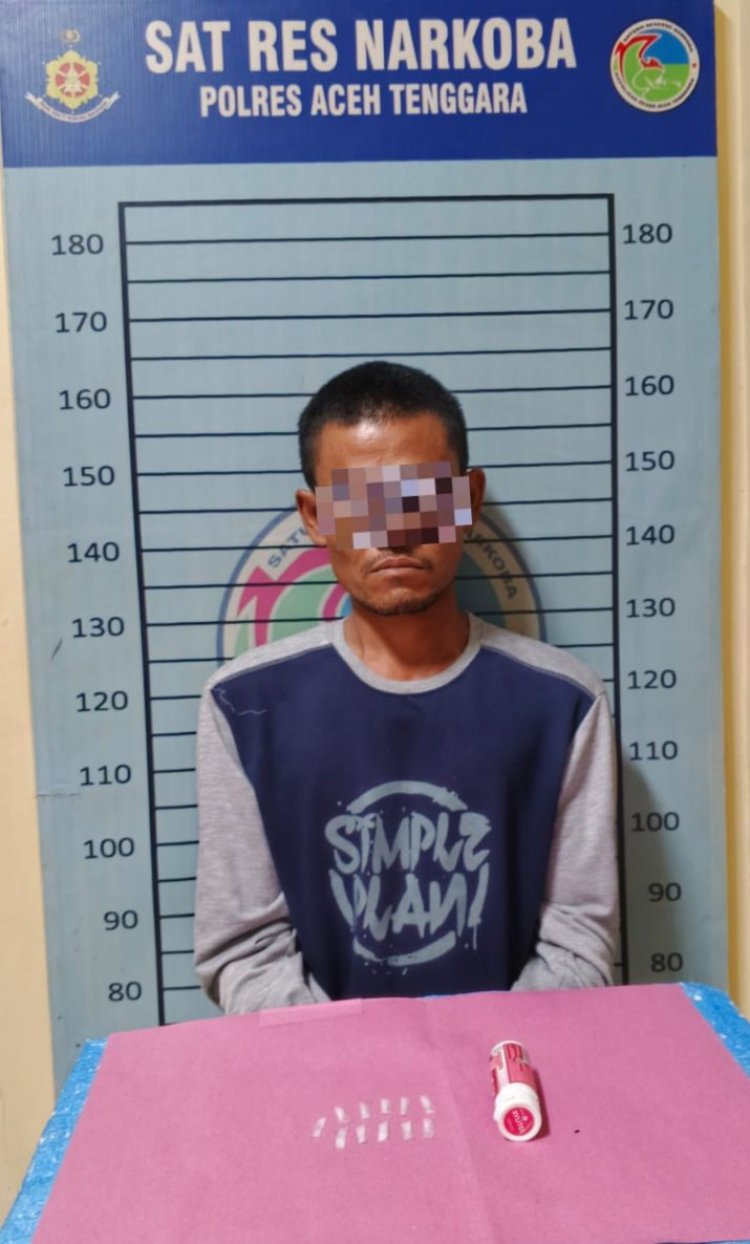 Gerak Cepat Satresnarkoba Polres Aceh Tenggara Ringkus Pelaku Sabu di Lawe Rutung