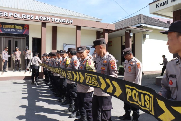 Tingkatkan Kesiapsiagaan dan Kemampuan, Polres Aceh Tengah Gelar Latihan Sispam Mako