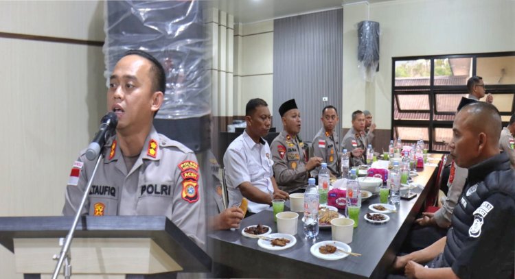 Hangatnya Buka Puasa Bersama, Kapolres Aceh Tengah Beri Penghargaan kepada BKO Brimob Polda Aceh