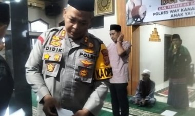 Buka Puasa Bersama, Polres Way Kanan Santuni Anak Yatim
