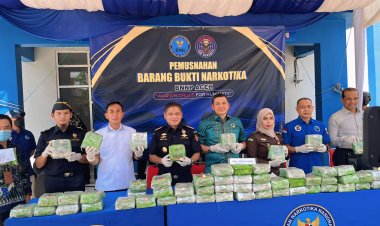 Operasi Gabungan Berbuah Hasil, BNNP Aceh Musnahkan Hampir 60 Kg Sabu