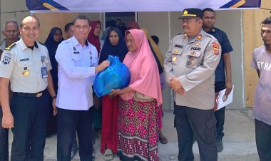 Ringankan Beban Warga, Lapas Lhoksukon dan Kanwil Ditjenpas Aceh Salurkan Bantuan Banjir
