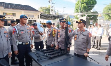 Kapolres Aceh Tengah Cek Inventaris Senpi Organik, Pastikan Tidak Ada Penyalahgunaan