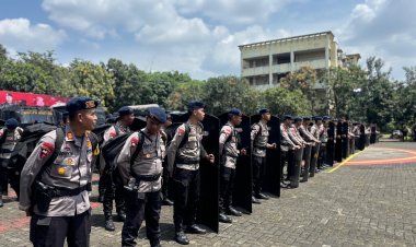 ‎Batalyon D Pelopor Satbrimob Polda Metro Jaya Gelar Apel Kesiapsiagaan Pengamanan Operasi Ketupat 2026